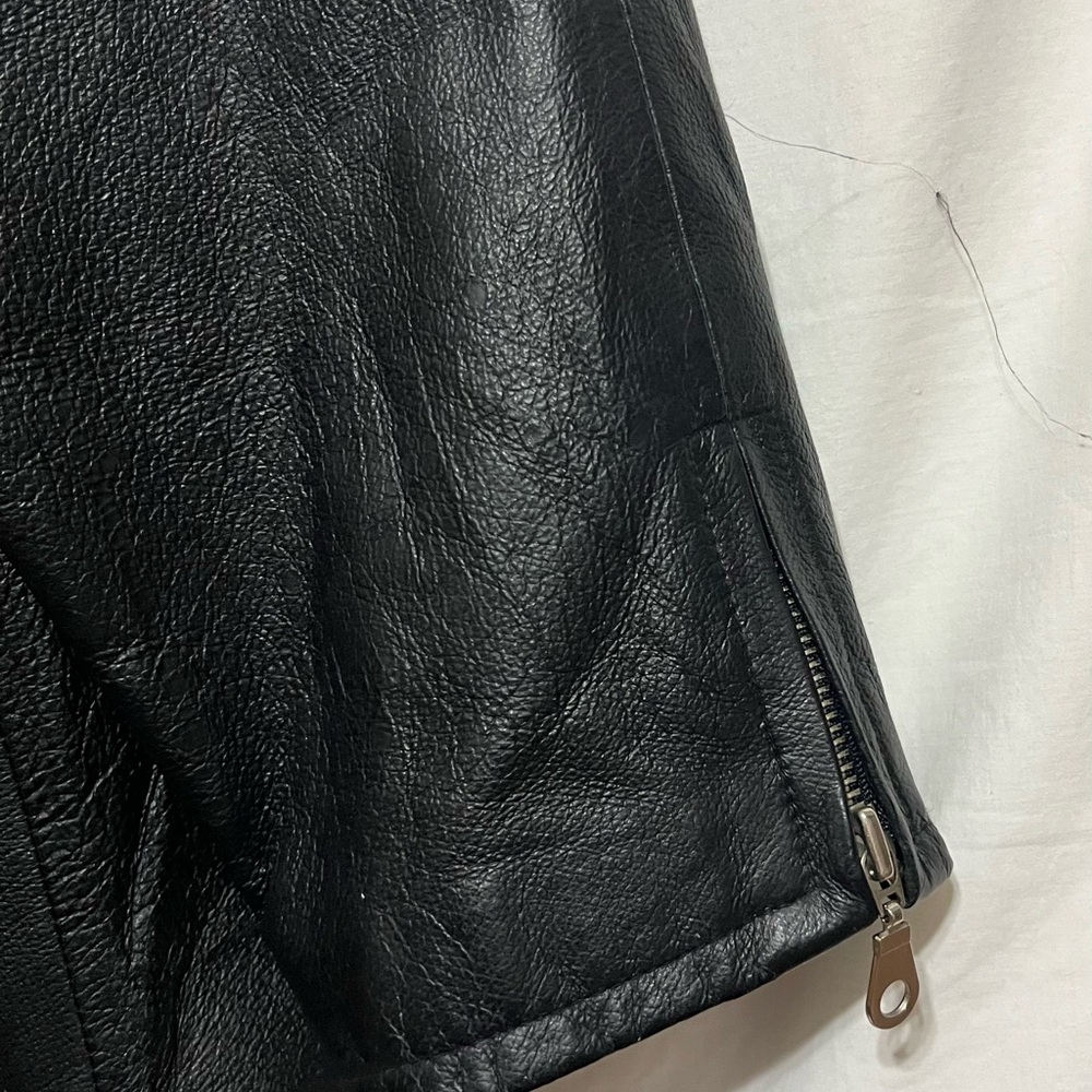 Vintage Newport News Genuine Leather Jacket Black With Zipper Closure Size XL - Picture 6 of 10